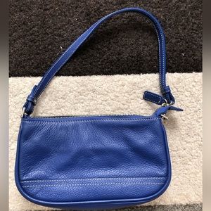 Danier Blue leather shoulder purse